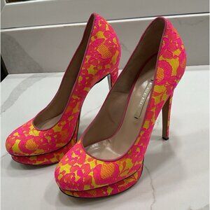 Nicholas Kirkwood Pink Lace Pumps Size EU 37/US 6.5